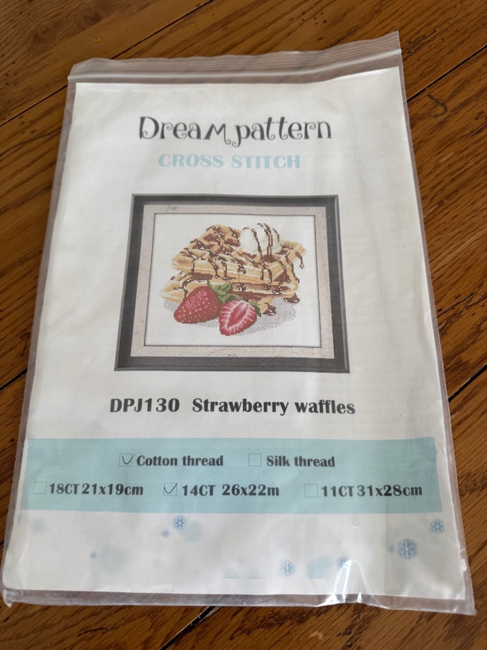 Strawberry Waffles Dream Pattern Cross Stitch Kit 14 Count Aida -NEW